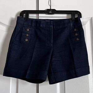 The Limited Dark indigo blue denim Shorts 0